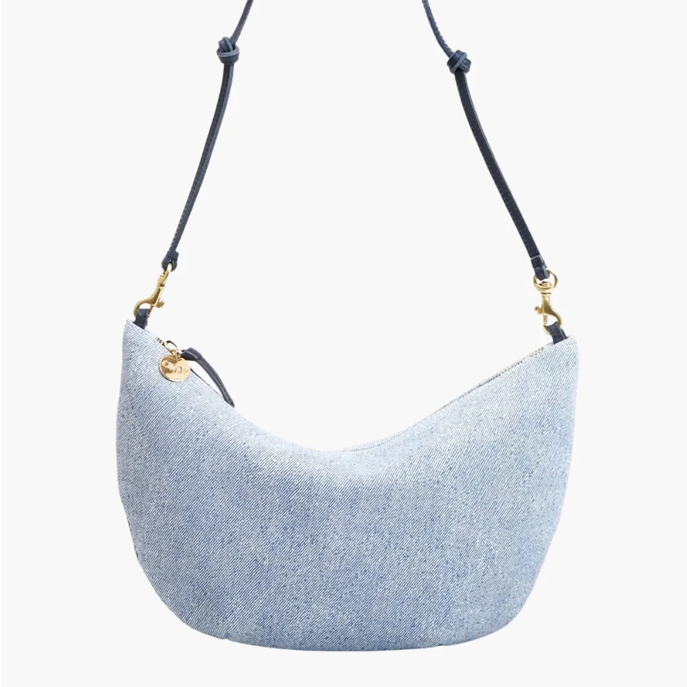 Clare V Sky Blue Denim Suede Handbag
